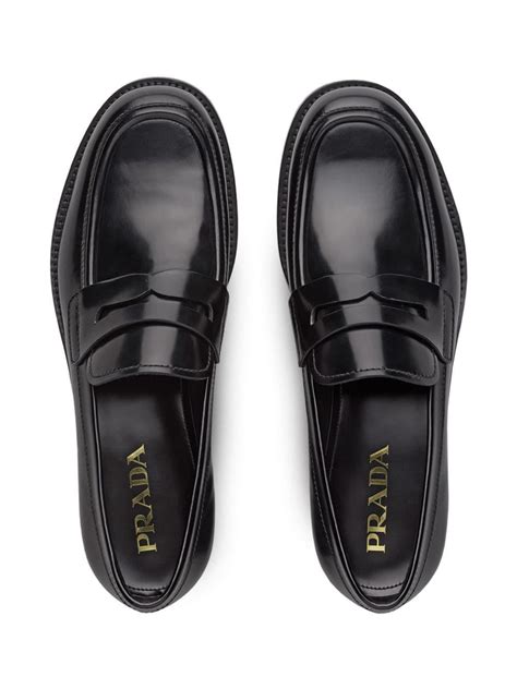 prada mens black loafers|prada chunky loafer.